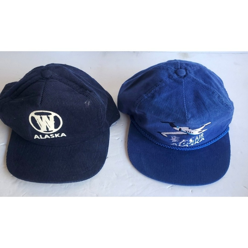 VTG Alaska Aviation Hats Bush Pilot Single Engine Airplane Corduroy Sportcap lot